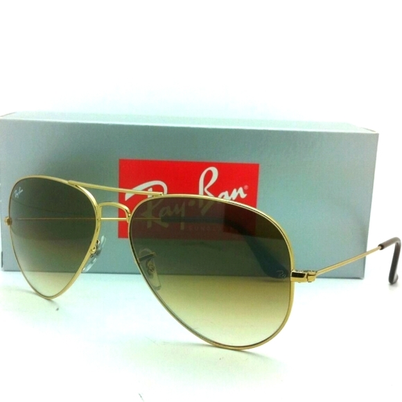 LIKE NEW RayBan Aviator RB3025 Gradient Brown Ray ban Sunglasses - Picture 4 of 13
